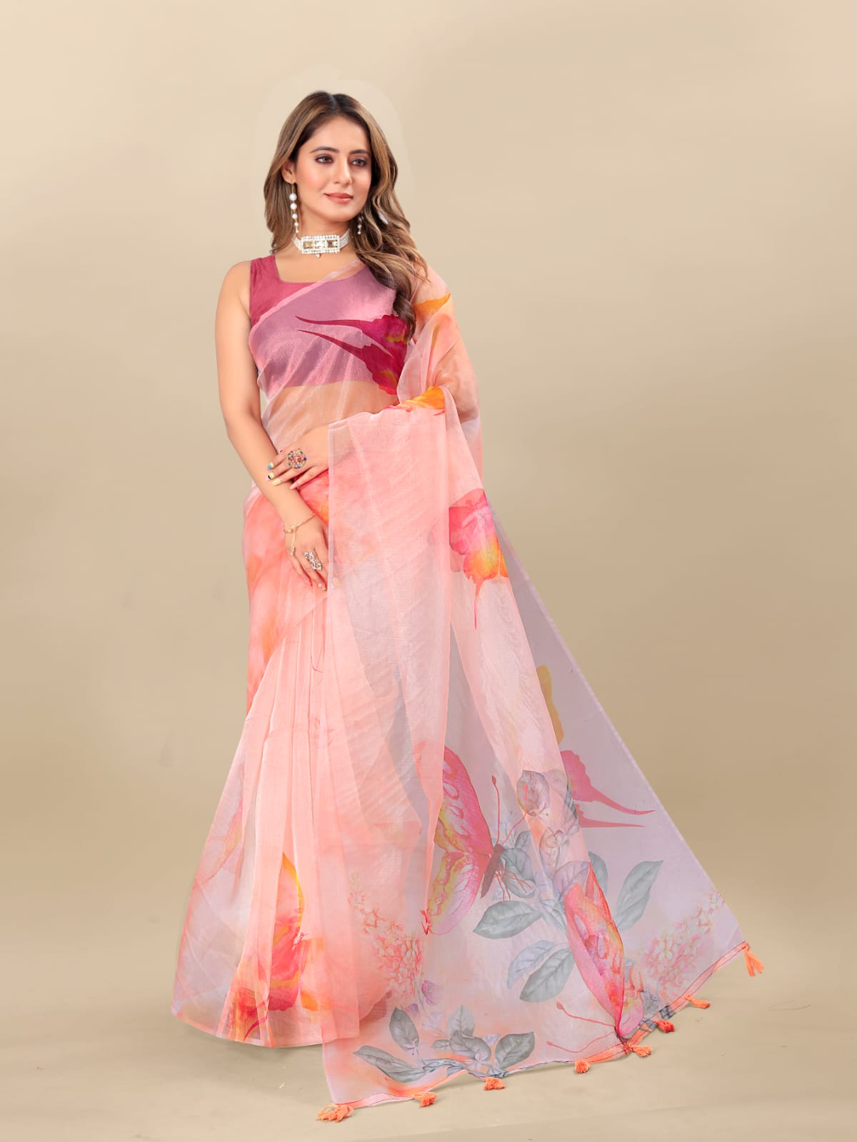 Shree Radha Raman Organza Printed Sarees Catalog